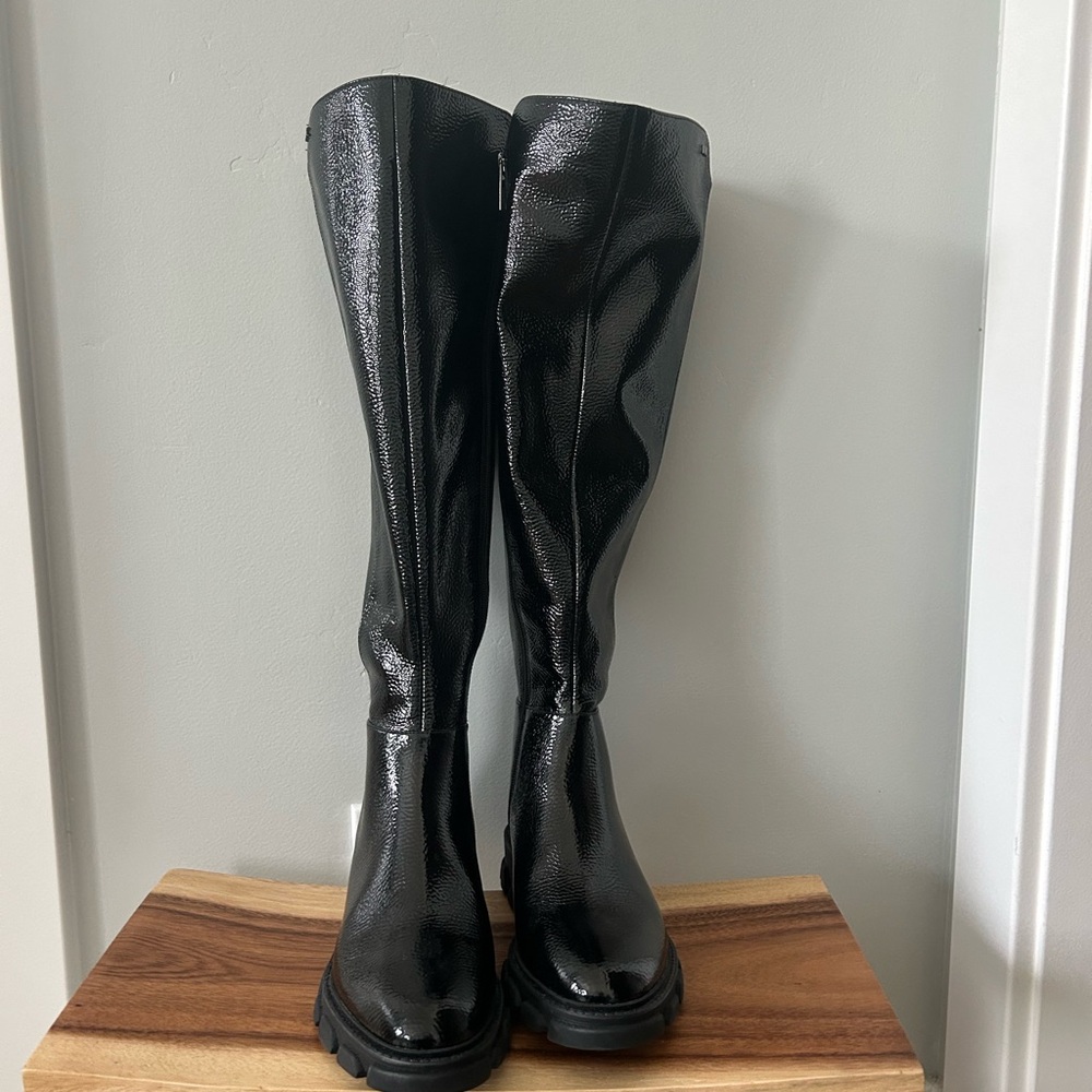 Michael Kors Crackled Faux Patent Leather Boot